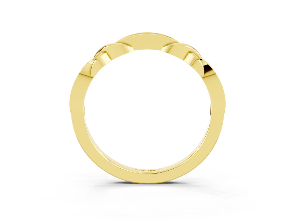 Twisted Marquise Blue Sapphire Pavé Band in Yellow gold with Shared Prong Setting