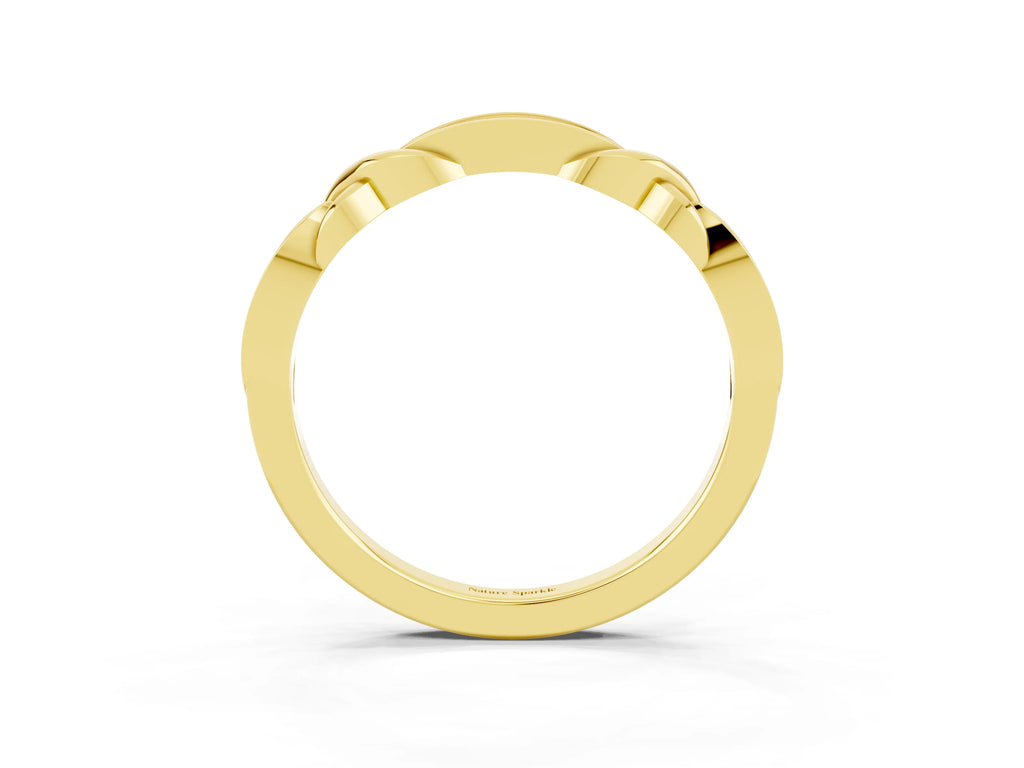 Twisted Marquise Garnet Pavé Band in Yellow gold with Shared Prong Setting