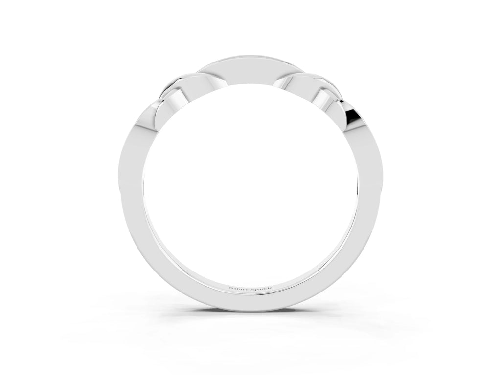 Twisted Marquise Ruby Pavé Band in Silver with Shared Prong Setting