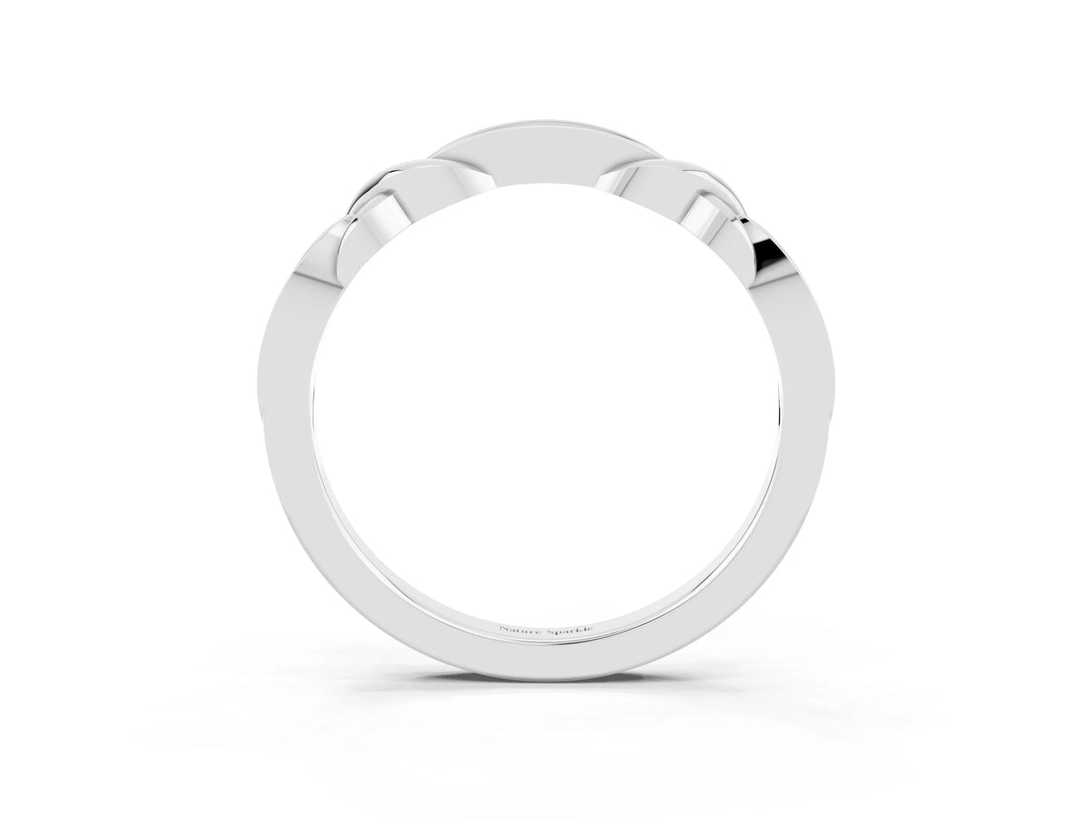 Twisted Marquise Ruby Pavé Band in Silver with Shared Prong Setting