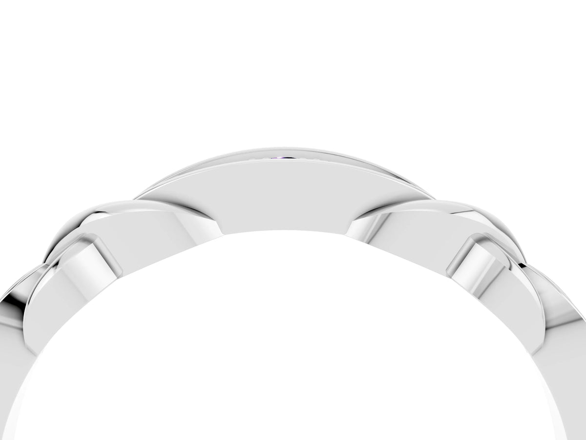 Twisted Marquise Tanzanite Pavé Band in Platinum with Shared Prong Setting