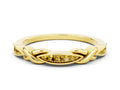 Twisted Marquise Yellow Sapphire Pavé Band in Yellow gold with Shared Prong Setting 