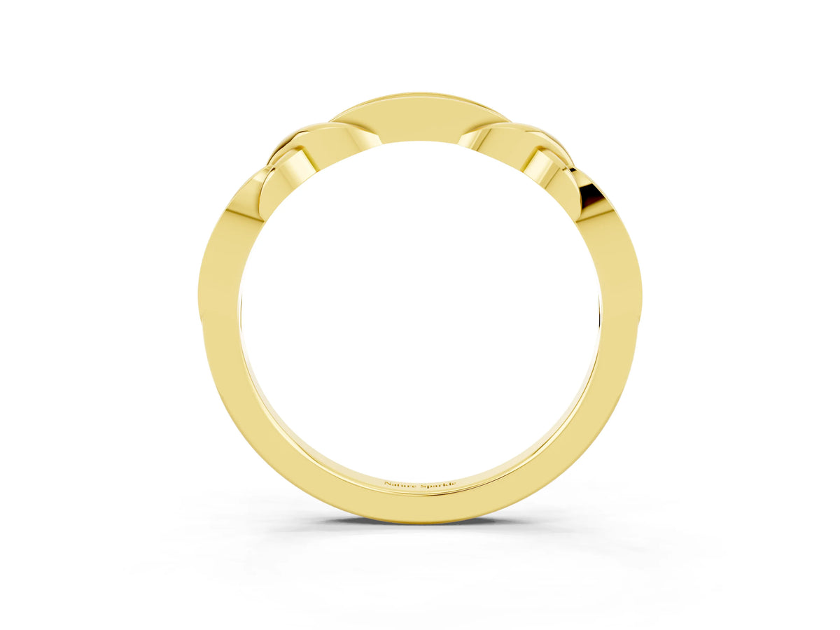 Twisted Marquise Yellow Sapphire Pavé Band in Yellow gold with Shared Prong Setting