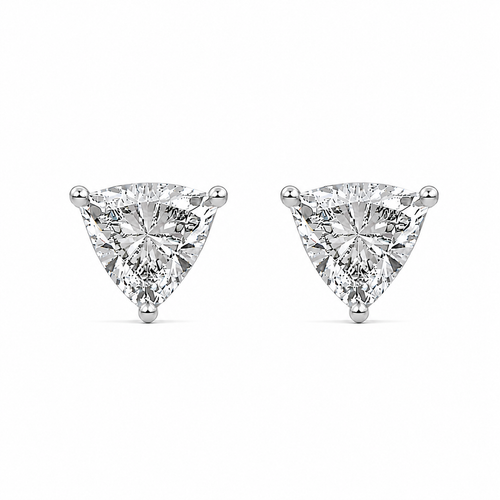0.10ct Platinum Trillion Diamond Stud Earrings