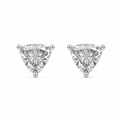 Platinum Trillion Diamond Stud Earrings