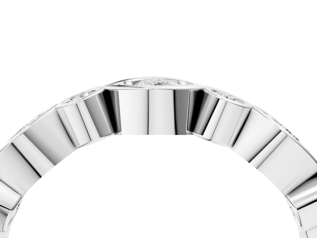 White gold Bezel Set Mixed Shape Diamond Eternity Band