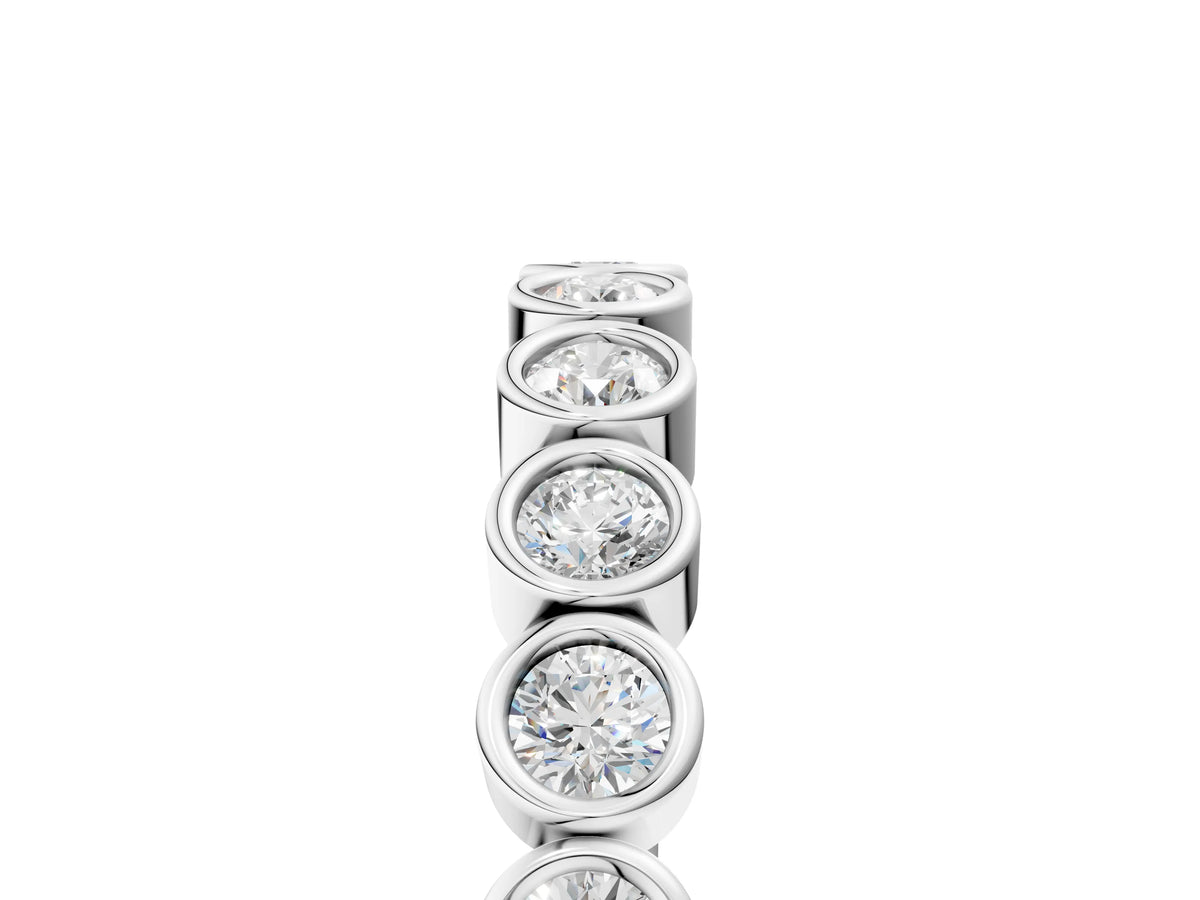 White gold Bezel Set Round Diamond Eternity Band