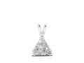 Silver Bezel-Set trilliant Diamond Pendant