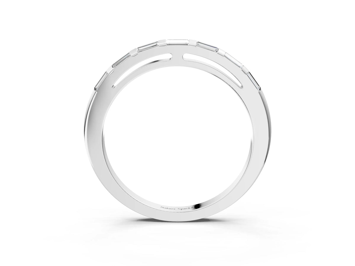 White gold Channel Set Baguette Diamond Eternity Band