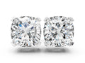 White gold Cushion Cut Diamond Stud Earrings