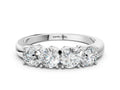 White gold Four-Stone Round Cut Diamond Prong-Set White Gold Band