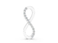 White gold Infinity Pendant with Round Brilliant Diamonds in Pavé Setting