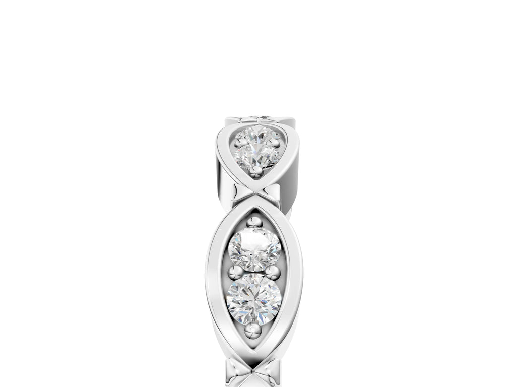 White gold Marquise Diamond Bezel Set Eternity Band