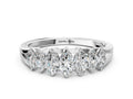 White gold Marquise Diamond Prong-Set Half-Eternity Band