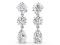White gold Multi-Shape Diamond Drop Earring