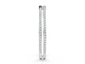 White gold Pavé Round Diamond Hoop Earrings with Hinged Snap Closure