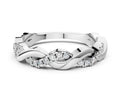 Platinum Pavé Round Diamond Twist Eternity Band with Shared Prong Setting