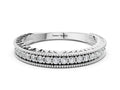 White gold Round Cut Diamond Milgrain Pavé Eternity Band
