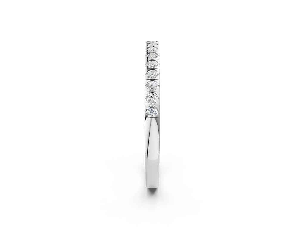 White gold Round Cut Diamond Pavé Set Eternity Band