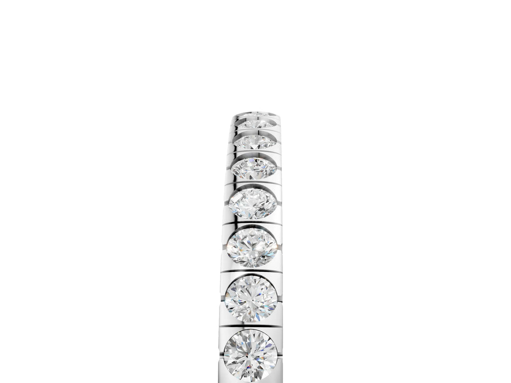 White gold Round Cut Diamond Pavé Set Eternity Band
