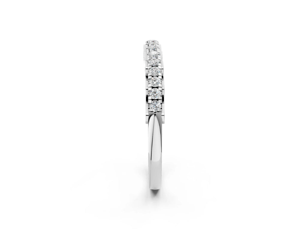 White gold Round Cut Diamond Prong Set Eternity Band