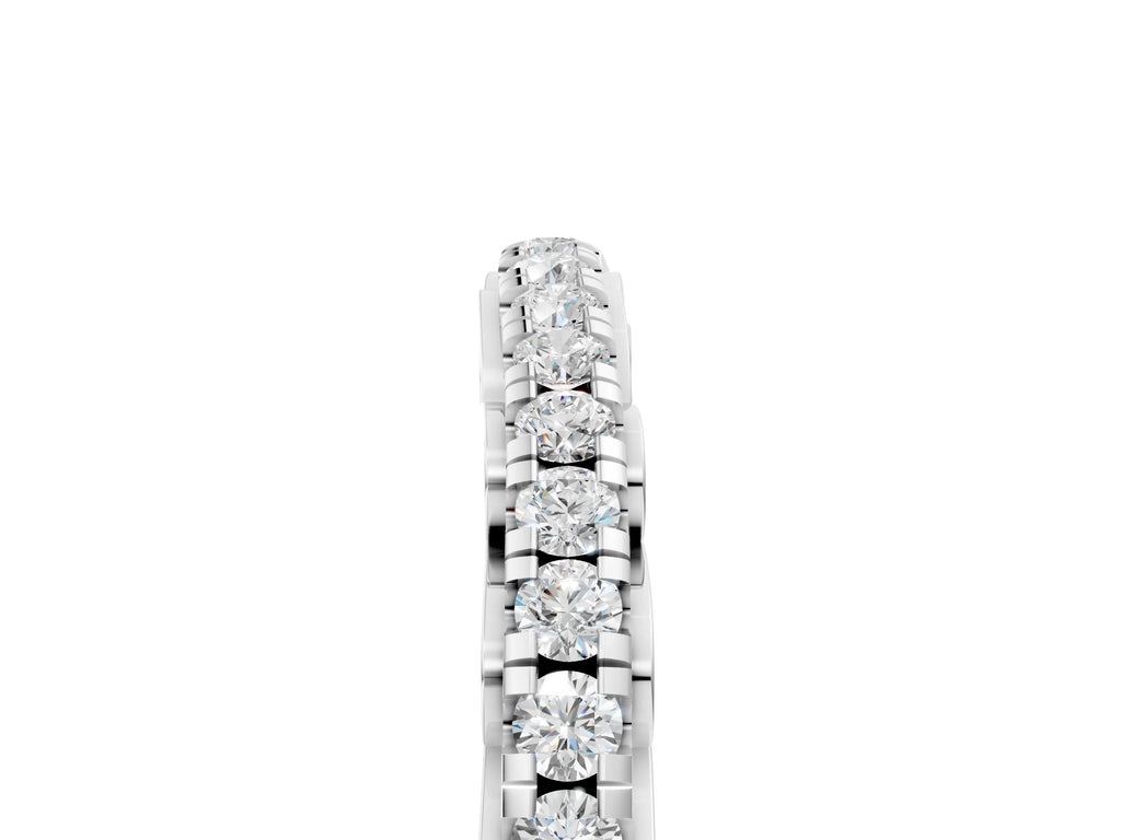 White gold Round Cut Diamond Prong Set Eternity Band