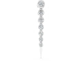 Silver Round Diamond Drop Necklace with Bezel Setting