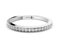 White gold Round Diamond Eternity Band with Pavé Setting