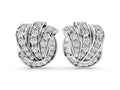 White gold Round Diamond Pavé Knot Stud Earrings