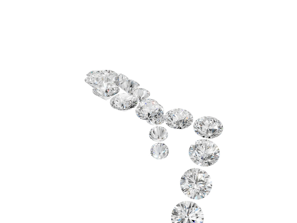 White gold Round Diamond Pavé V-Shaped Contour Band with Shared Prong Setting