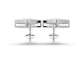 Silver Round Halo Diamond Drop Earrings with Milgrain Bezel Setting