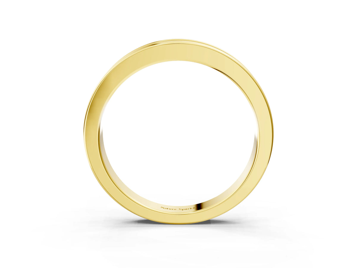 Yellow gold Channel Set Round Diamond Eternity Band
