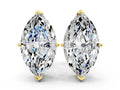 Yellow gold Marquise Cut Diamond Stud Earrings