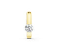 Yellow gold Round Bezel-Set Diamond Pendant