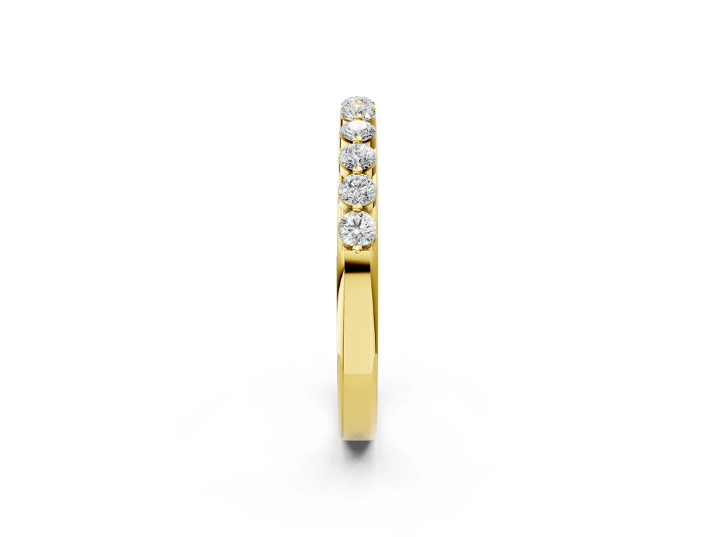 Yellow gold Round Diamond Channel Set Eternity Band