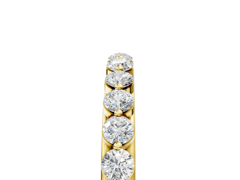 Yellow gold Round Diamond Channel Set Eternity Band