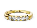 Yellow gold Round Diamond Channel Set Half Eternity Band
