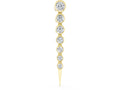 Yellow gold Round Diamond Drop Necklace with Bezel Setting