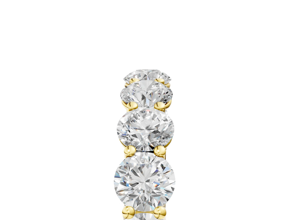 Yellow gold Round Diamond Shared Prong Eternity Band