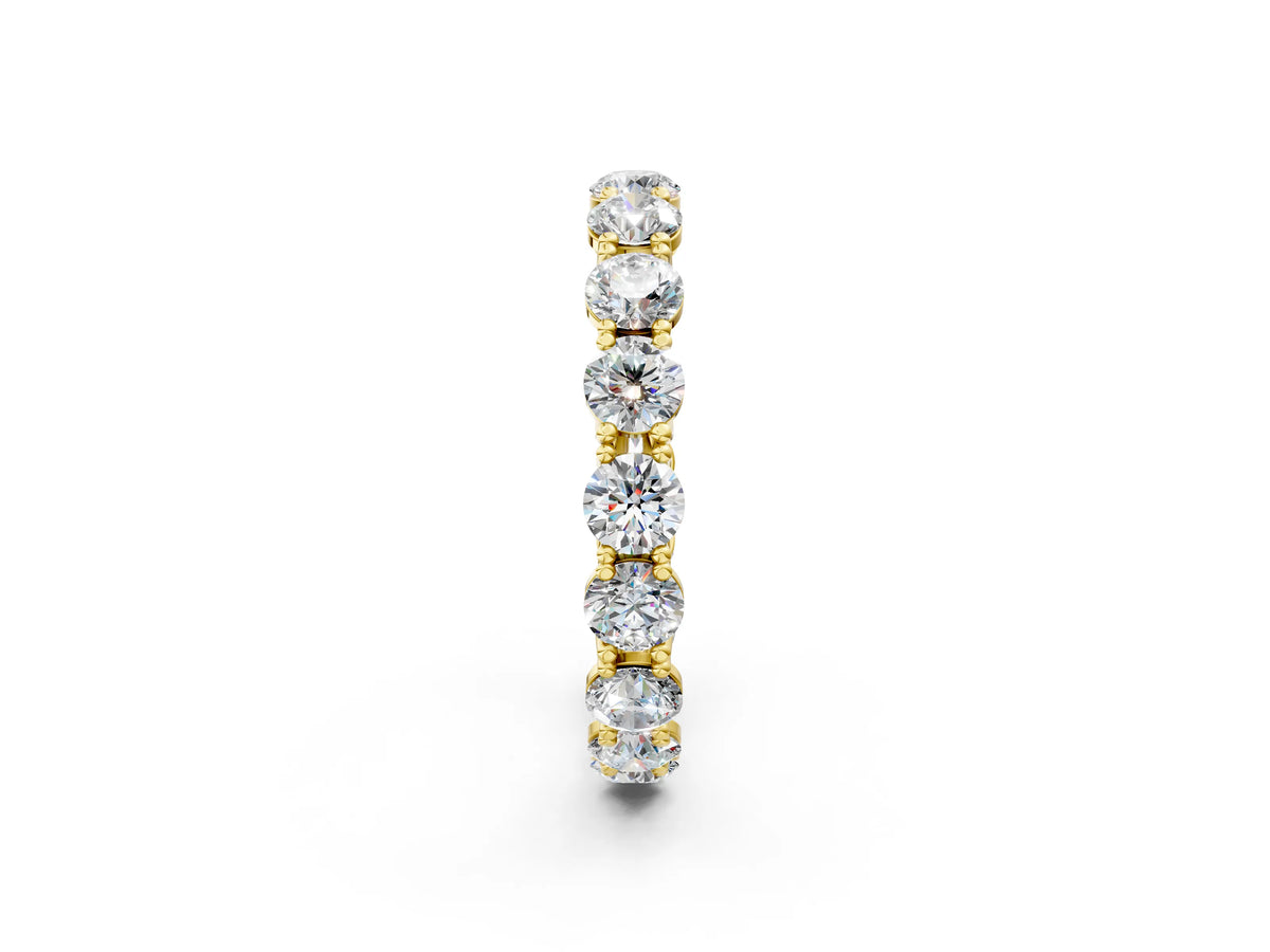 Yellow gold Round Diamond Woven Full Eternity Band